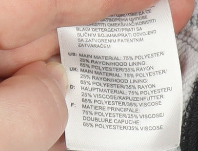 Adidas Men Grey Sport Essentials Hooded Full Zip Jacket M