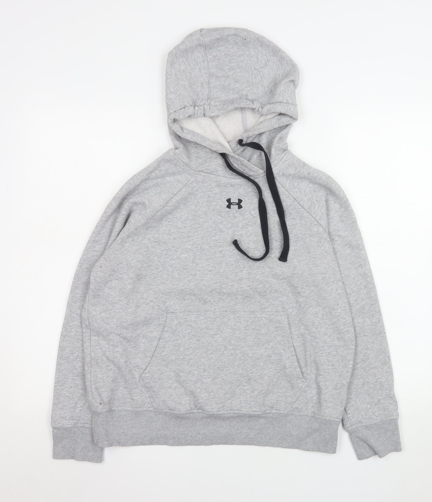 Under Armour Women's Grey Pullover Hoodie Small Loose Fit Cotton Blend