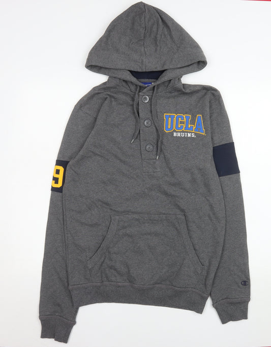 Champion Men's Grey UCLA Henley Hoodie Size S