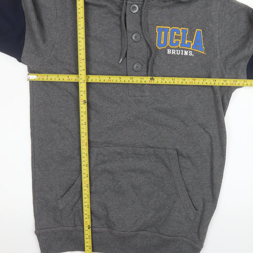 Champion Men's Grey UCLA Henley Hoodie Size S