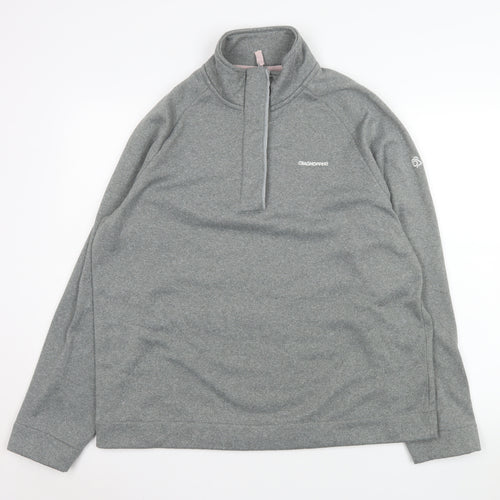 Craghoppers Women's Grey 1/2 Zip Fleece Sweatshirt UK 20 Polyester