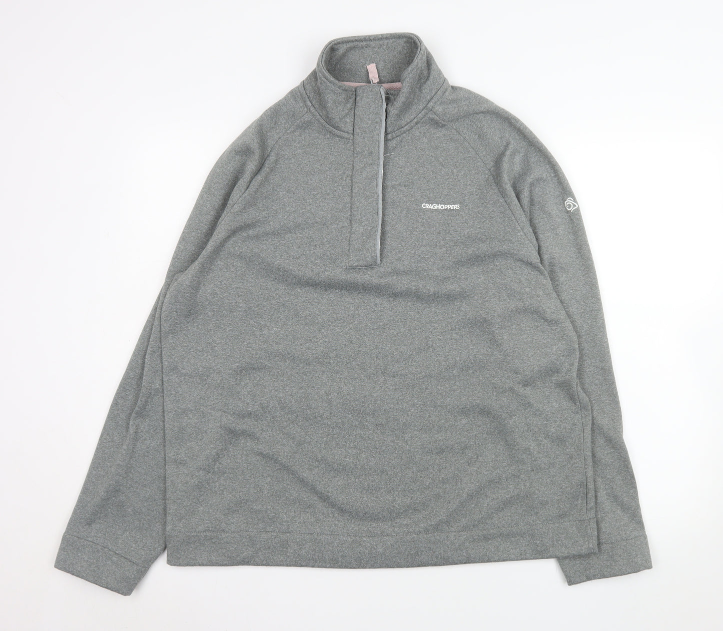 Craghoppers Women's Grey 1/2 Zip Fleece Sweatshirt UK 20 Polyester