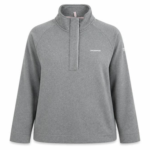 Craghoppers Women's Grey 1/2 Zip Fleece Sweatshirt UK 20 Polyester