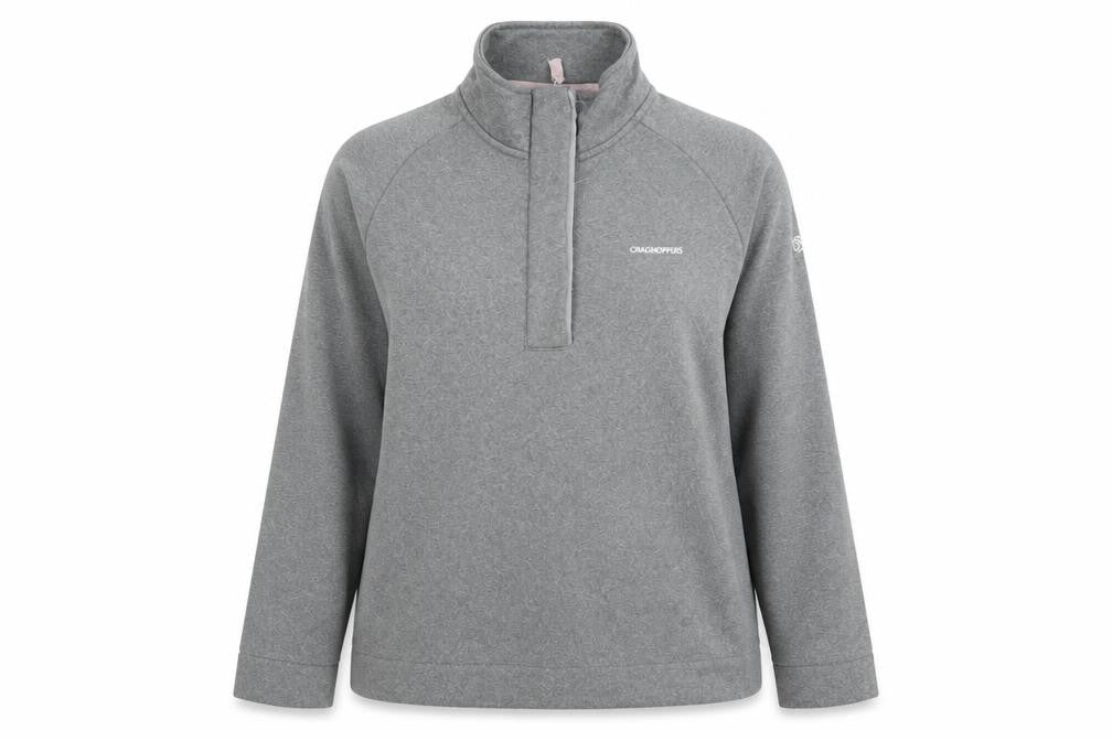 Craghoppers Women's Grey 1/2 Zip Fleece Sweatshirt UK 20 Polyester