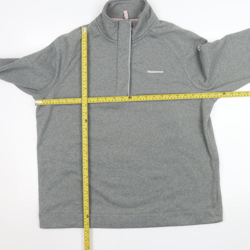 Craghoppers Women's Grey 1/2 Zip Fleece Sweatshirt UK 20 Polyester
