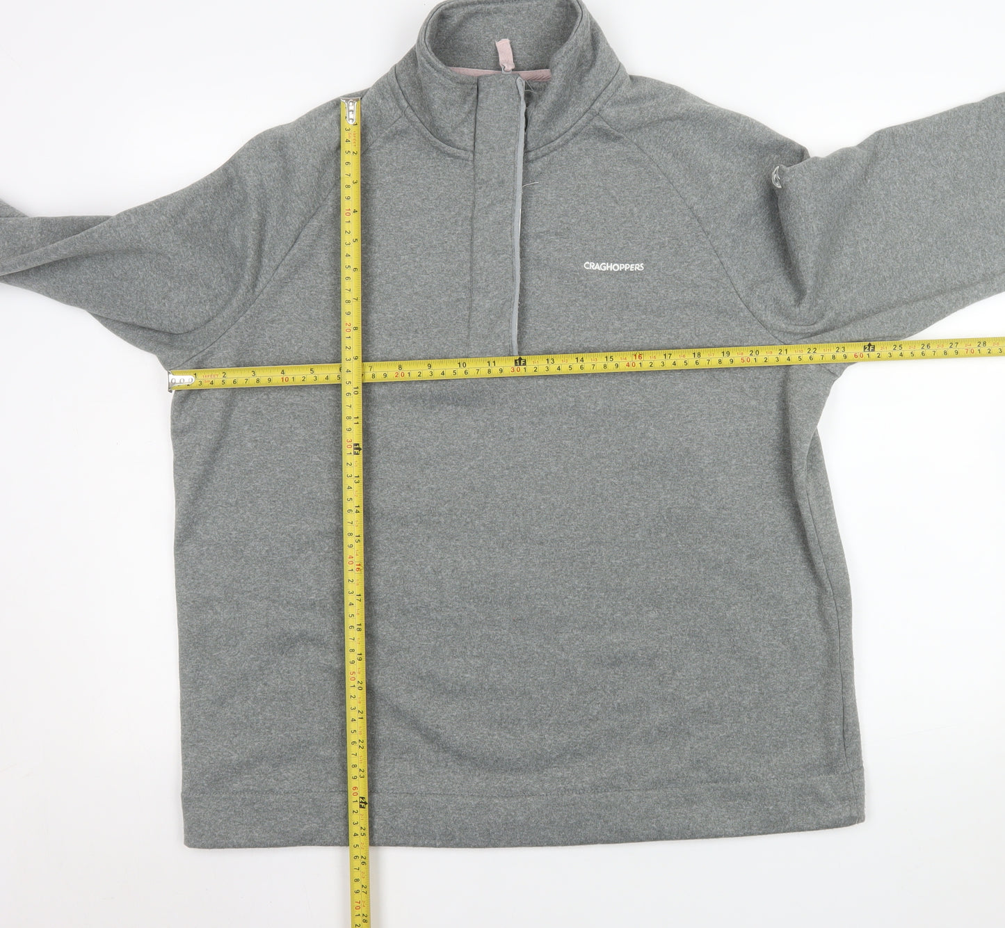 Craghoppers Women's Grey 1/2 Zip Fleece Sweatshirt UK 20 Polyester