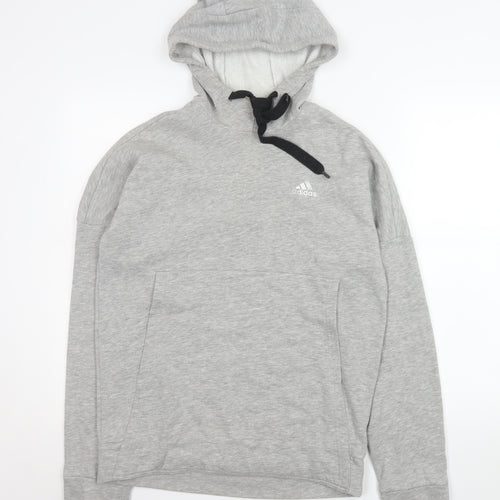 Adidas Men's Grey Pullover Hoodie Size S Classic Fit
