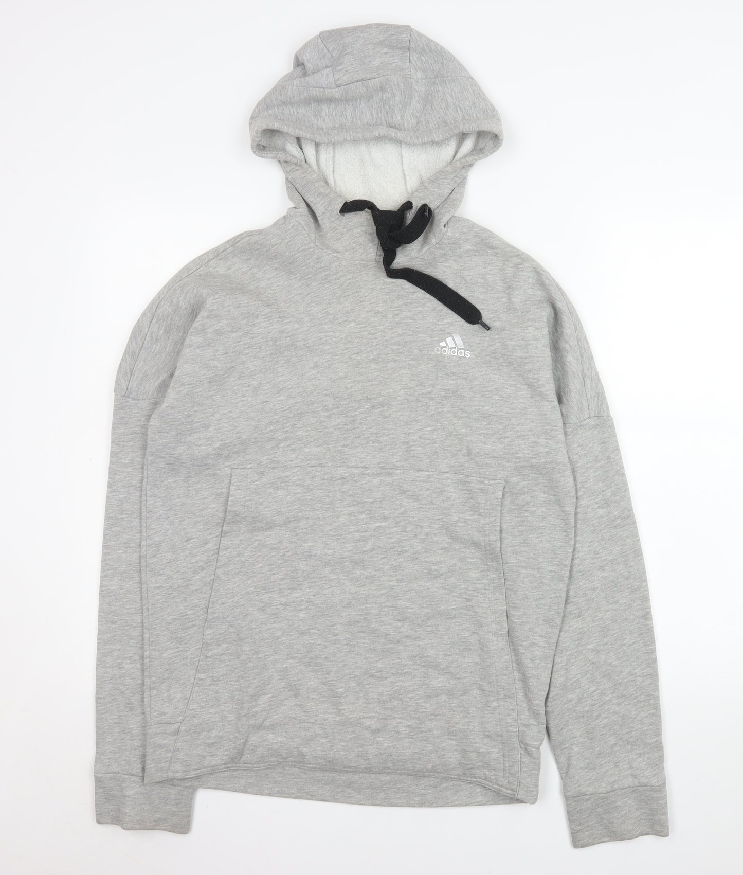 Adidas Men's Grey Pullover Hoodie Size S Classic Fit