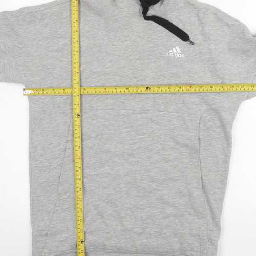 Adidas Men's Grey Pullover Hoodie Size S Classic Fit