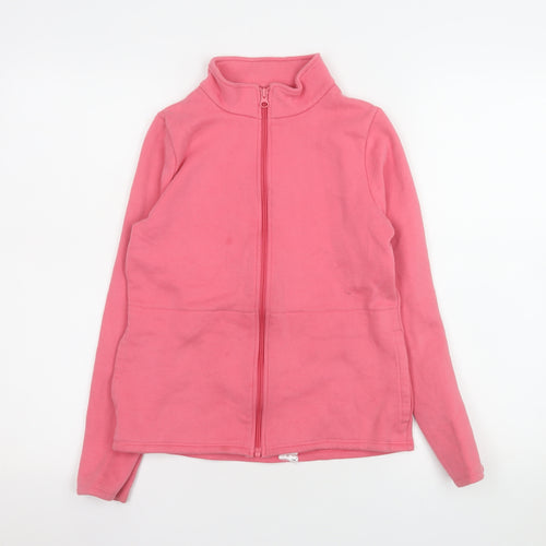Decathlon Girls Pink Full Zip Fleece Jacket 12-13 Years Lightweight