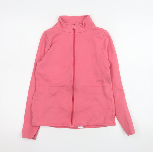 Decathlon Girls Pink Full Zip Fleece Jacket 12-13 Years Lightweight