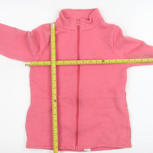 Decathlon Girls Pink Full Zip Fleece Jacket 12-13 Years Lightweight