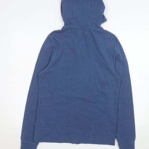 Saltrock Men's Blue Hooded Full Zip Cotton Jacket S