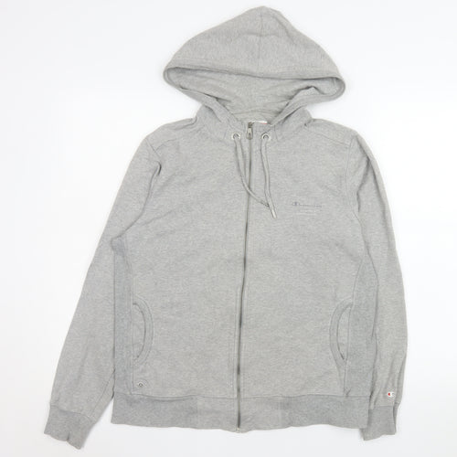 Champion Women's Grey Easy Fit Full Zip Hoodie Jacket L