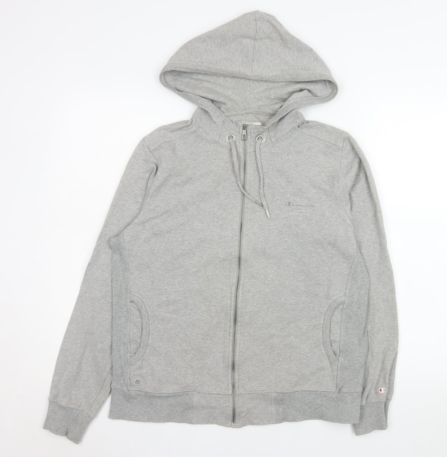 Champion Women's Grey Easy Fit Full Zip Hoodie Jacket L