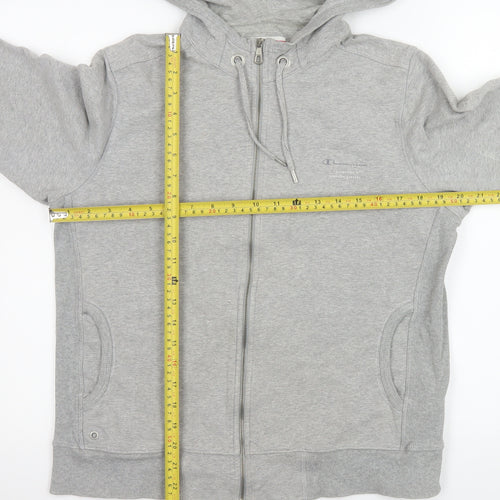 Champion Women's Grey Easy Fit Full Zip Hoodie Jacket L