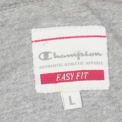 Champion Women's Grey Easy Fit Full Zip Hoodie Jacket L