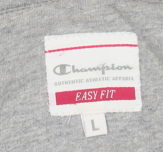 Champion Women's Grey Easy Fit Full Zip Hoodie Jacket L