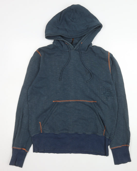 Nudie Jeans Co Men's Blue Cotton Pullover Hoodie Size M