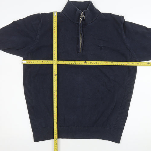 Barbour Men's Blue 1/2 Zip Knit Sweatshirt Jumper L