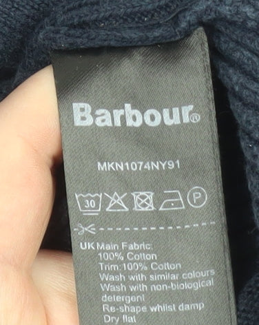 Barbour Men's Blue 1/2 Zip Knit Sweatshirt Jumper L