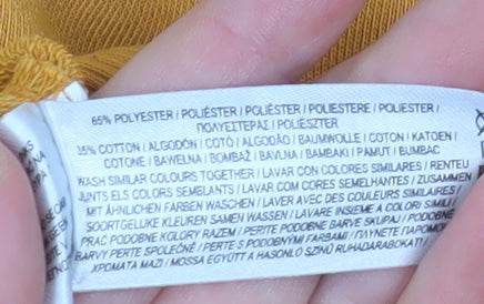 Snoopy Peanuts Mustard Yellow Women's M Pullover Sweatshirt