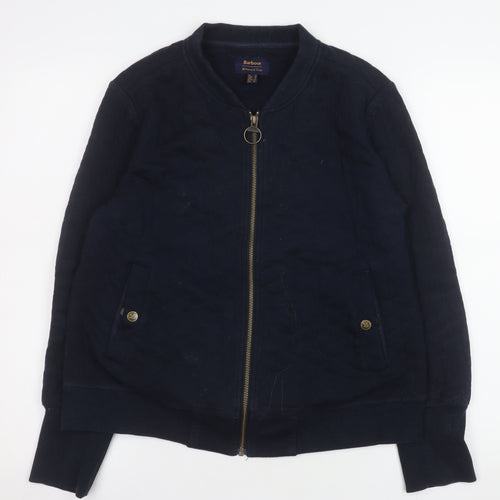 Barbour Women's Blue Quilted Bomber Jacket UK 12