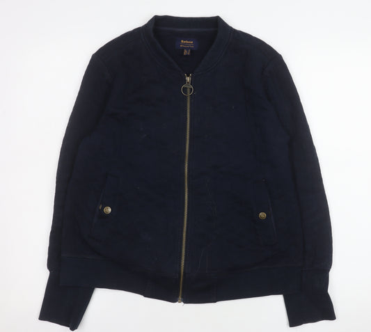 Barbour Women's Blue Quilted Bomber Jacket UK 12