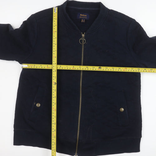 Barbour Women's Blue Quilted Bomber Jacket UK 12