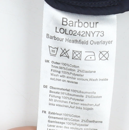 Barbour Women's Blue Quilted Bomber Jacket UK 12