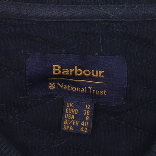 Barbour Women's Blue Quilted Bomber Jacket UK 12