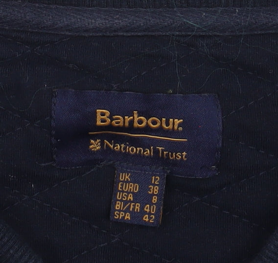 Barbour Women's Blue Quilted Bomber Jacket UK 12