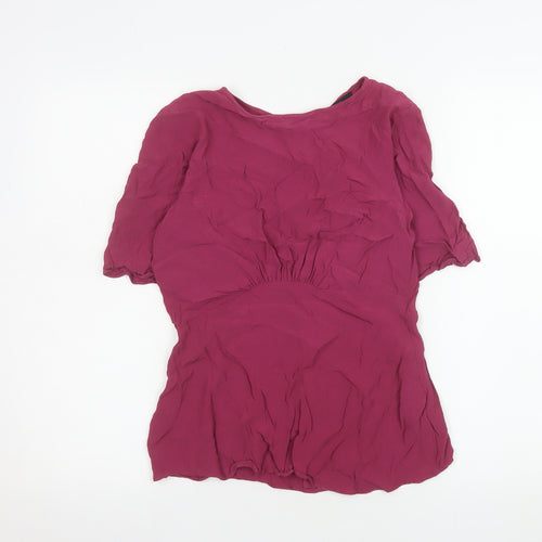 Next Women’s Purple Short Sleeve Viscose Blouse UK 6