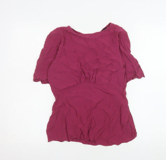 Next Women’s Purple Short Sleeve Viscose Blouse UK 6