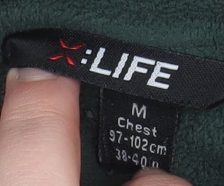X:Life Men's Green Fleece 1/4 Zip Pullover Sweatshirt M