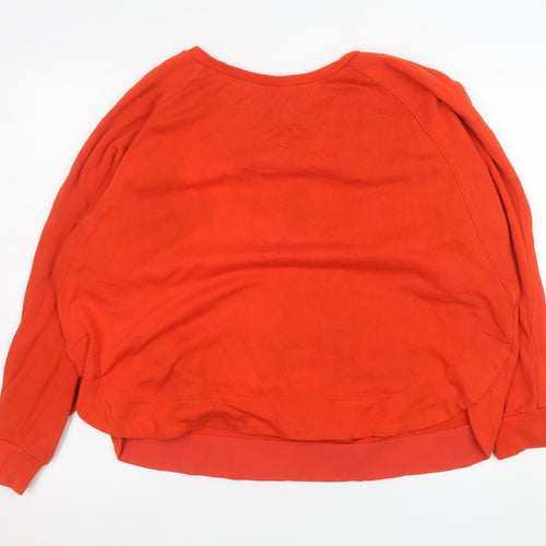 Nümph Womens Red Cotton Pullover Sweatshirt Size S
