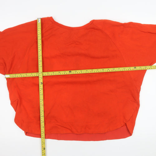 Nümph Womens Red Cotton Pullover Sweatshirt Size S