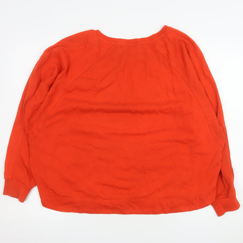 Nümph Womens Red Cotton Pullover Sweatshirt Size S