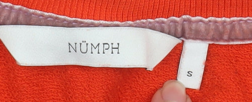 Nümph Womens Red Cotton Pullover Sweatshirt Size S