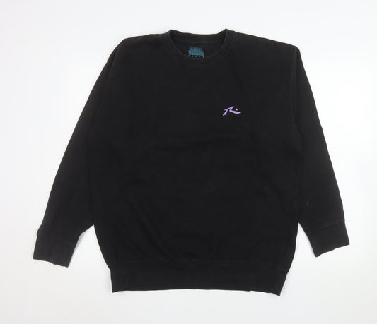 Rusty Men's Black Graphic Pullover Sweatshirt L