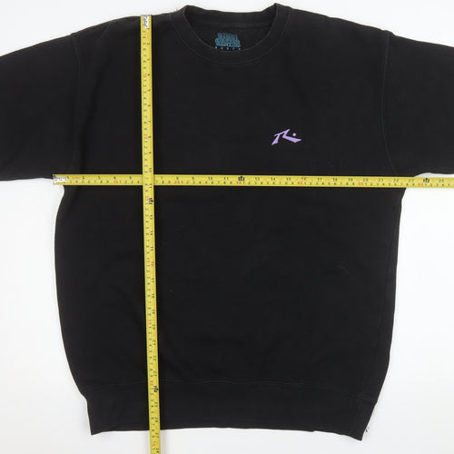 Rusty Men's Black Graphic Pullover Sweatshirt L