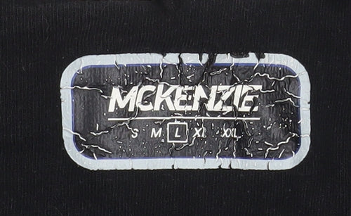 McKenzie Men’s Blue Black Colour Block Crew Sweatshirt Size L