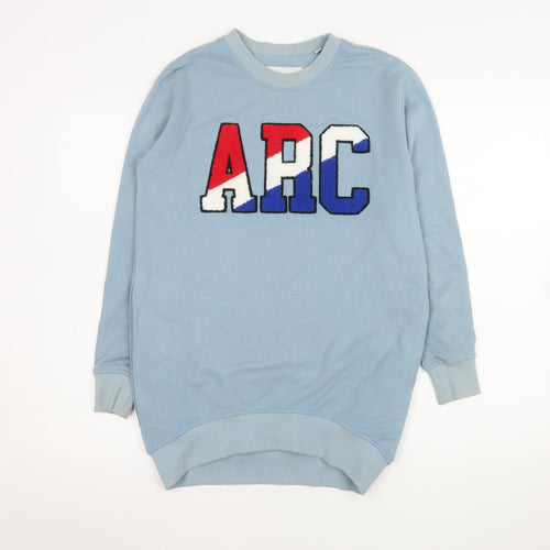 American Rag CIE Women Blue Pullover Sweatshirt XS Cotton Blend