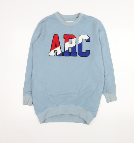 American Rag CIE Women Blue Pullover Sweatshirt XS Cotton Blend