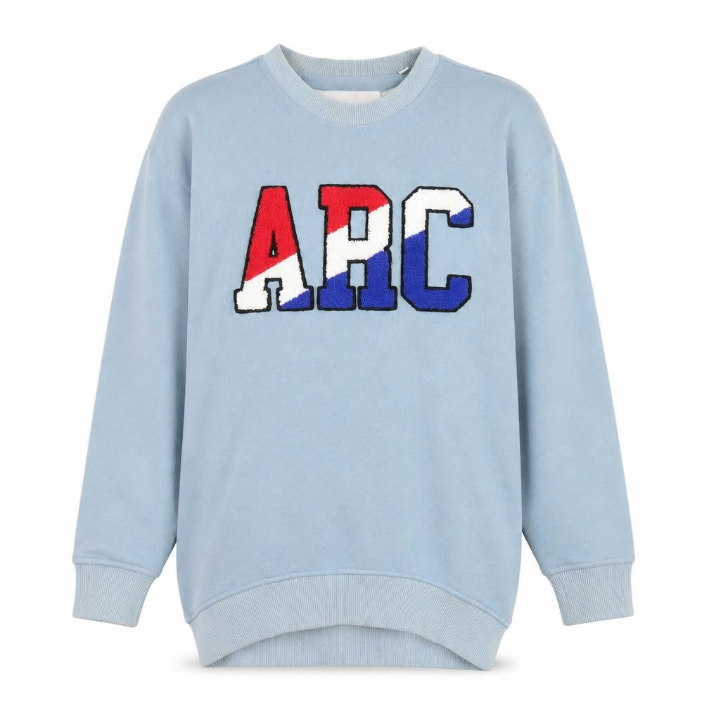 Front view of American Rag CIE Women Blue Pullover Sweatshirt XS Cotton Blend