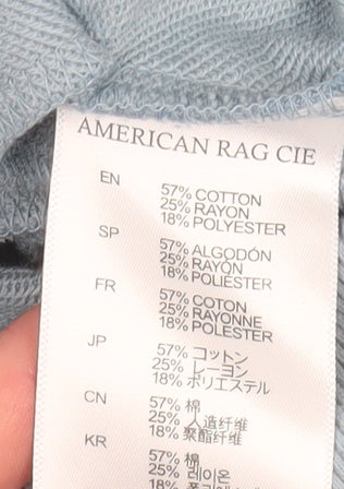 American Rag CIE Women Blue Pullover Sweatshirt XS Cotton Blend