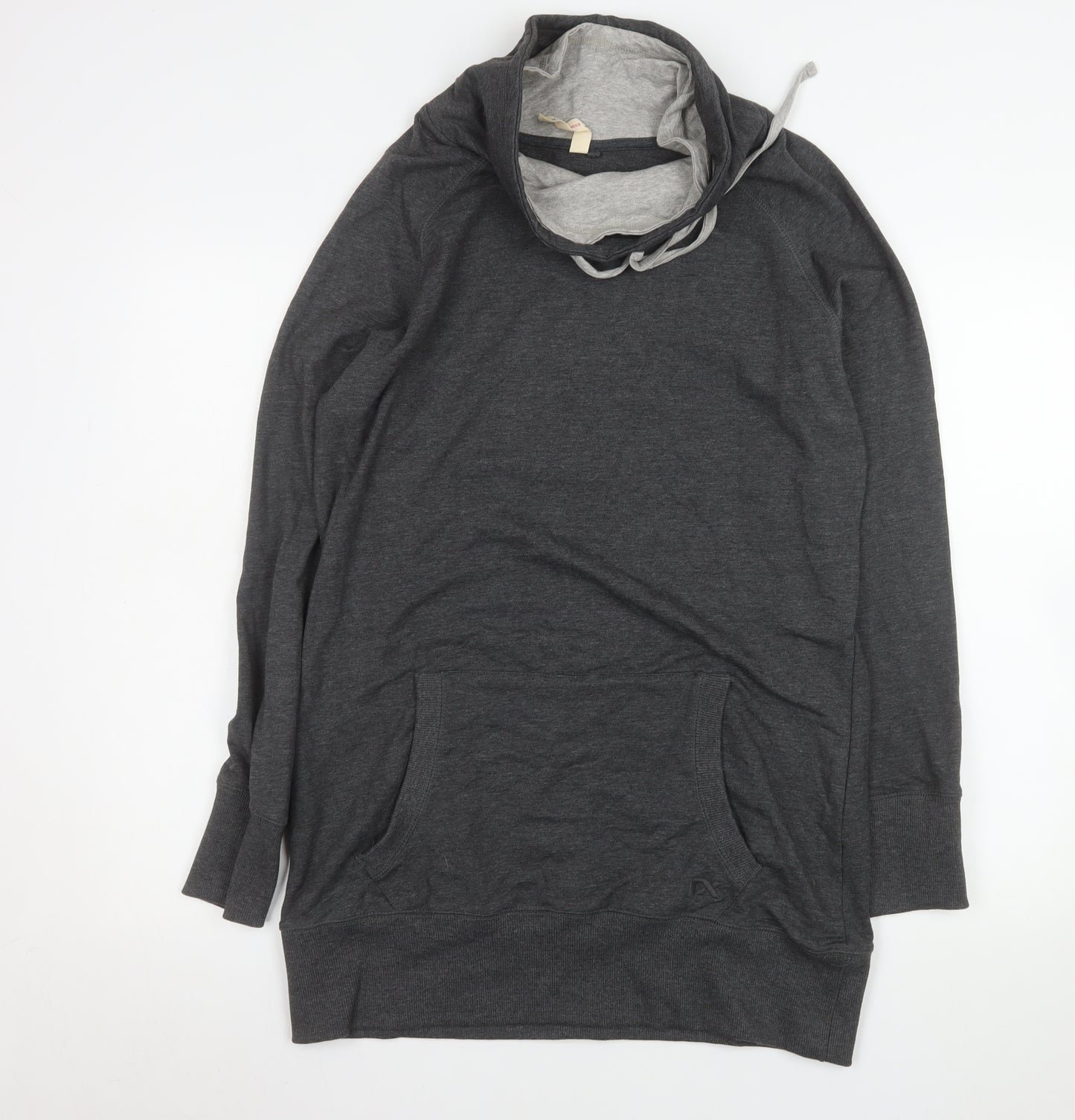 Next Women’s Grey Jersey Long Sleeve Cowl Neck Sweater Dress Size 16