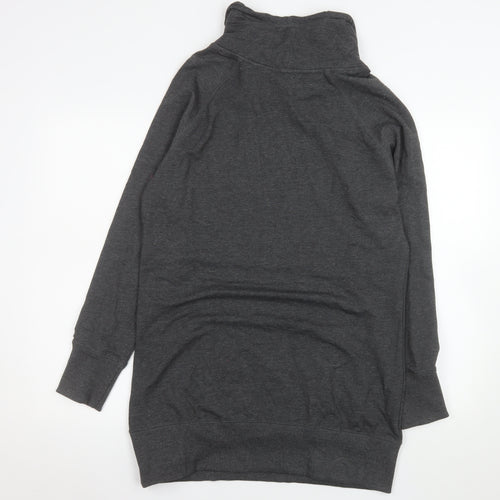 Next Women’s Grey Jersey Long Sleeve Cowl Neck Sweater Dress Size 16