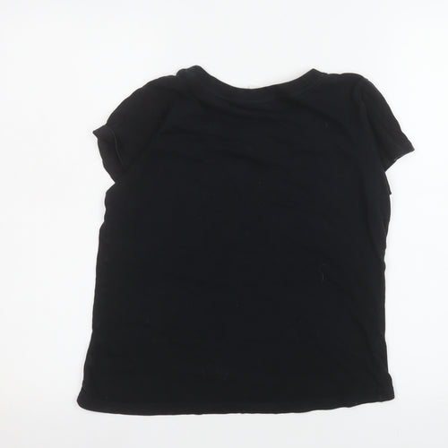 Next Women’s Black Minnie Mouse Cotton T-Shirt XS Short Sleeve