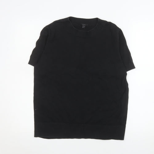 COS Women's Black 100% Cotton Short Sleeve Basic T-Shirt Size 12